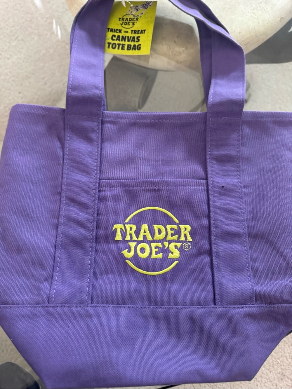 Trader Joe’s Purple Canvas Tote Bag